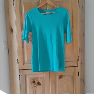 Duluth Trading Co Teal Cotton Shirt Sz Medium